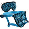 Furplay Harness And Mask Set Blue Leopard