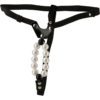 Lovers Thong With Pleasure Pearls Black