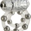 Waterproof Maximus Enhancement Ring With 10 Stroker Beads Clear