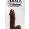 Basix Rubber Works 6.5 Inch Dong With Suction Cup Waterproof Brown