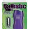 Ballistic Mini Bullet With Versatile Plug In Jack 2 Speed Remote 1.6 inch Purple