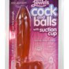 Jelly Jewels Cock And Balls With Suction Cup 8 Inch Ruby