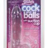 Jelly Jewels Cock And Balls With Suction Cup 8 Inch Diamond