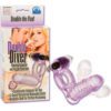 Double Diver Vibrating Enhancer With Flexible Penetrator 3 Speed Removable Bullet Clear