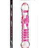 Icicles No 6 Textured Glass Dong 8.5 Inch Clear/Pink
