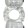 The Macho Crystal Collection Partners Pleasure Ring 7 Function Waterproof Clear
