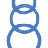 Super Silicone Cockrings Set Of 3 Rings Waterproof Blue