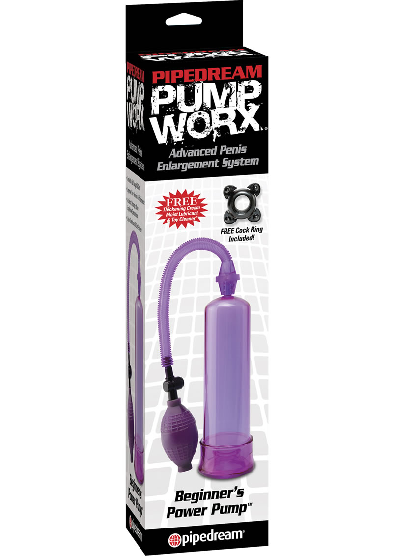 Pump Worx Beginners Power Pump With Cock Ring Purple