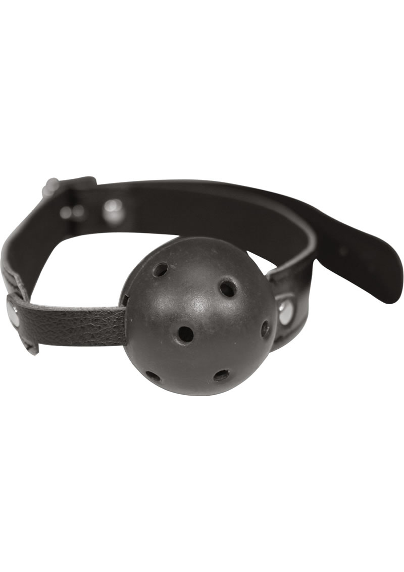 Sex And Mischief Breathable Ball Gag 2 Inch Black