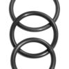 Sex And Mischief Nitrile Cock Ring 3 Pack Black