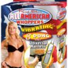 Real Skin All American Whoppers Vibrating Dong With Universal Harness 8 Inch Flesh