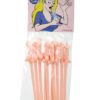Bachelorette Party Favors Dicky Sipping Straws Flesh 10 Each Per Pack