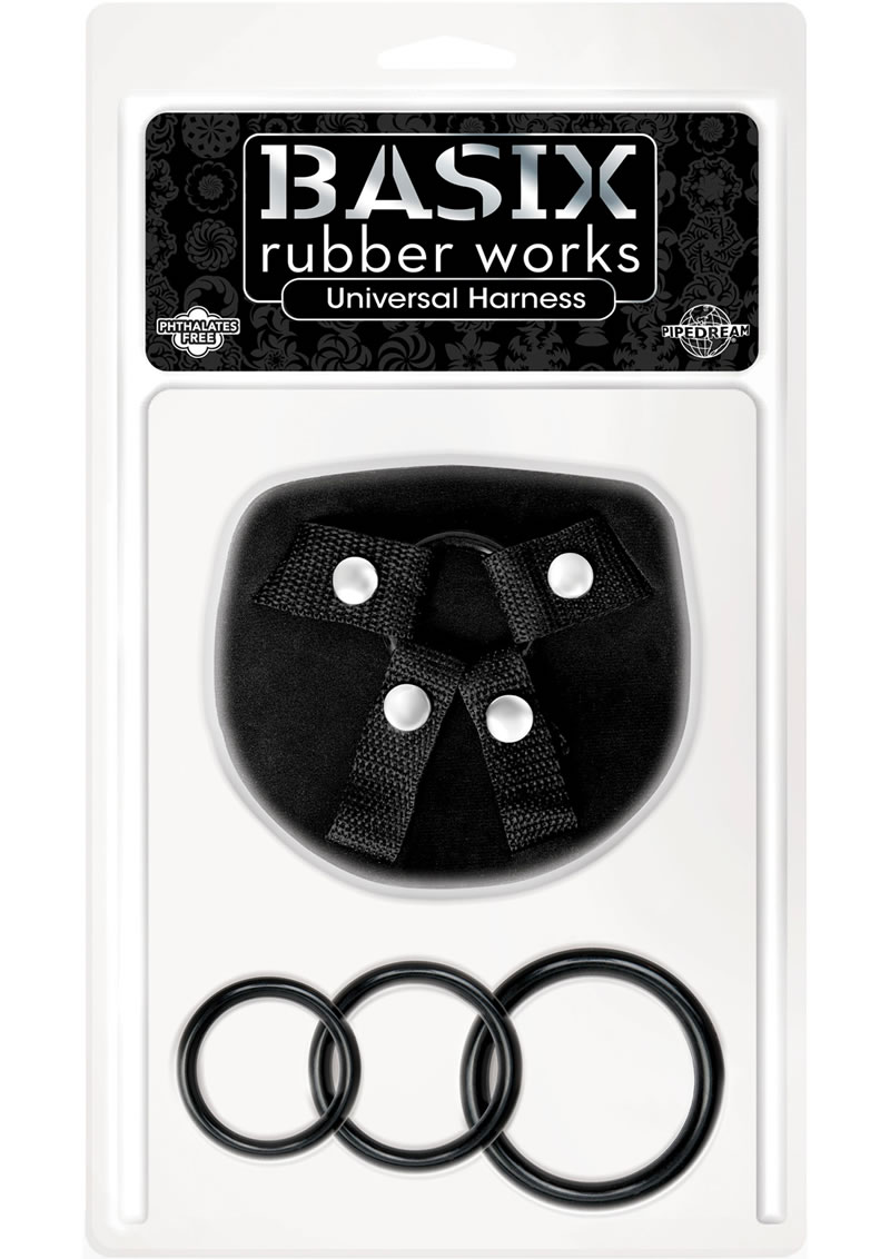 Basix Rubber Works Universal Harness Regular Size Black