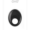 Ovo B5 Silicone Cock Ring Waterproof Black And Chrome