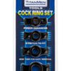 TitanMen Tools Cock Ring Set Black 4 Each Per Set