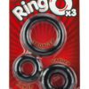 Ringo x3 3 Pack Cockrings 6 Packs Per Box Black