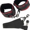 Scandal Over The Door Cuffs Black/Red