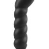 Anal Fantasy Collection Ribbed P-Spot Silicone Vibe Waterproof 4 Inch Black