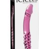 Icicles No 57 Double-Sided Glass Massager Pink 9 Inch