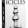 Icicles No 47 Beaded Glass Anal Plug Clear