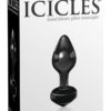 Icicles No 44 Glass Anal Plug Black 2.5 Inch