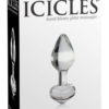 Icicles No 44 Glass Anal Plug Clear 2.5 Inch
