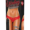 Hustler Toys Vibrating Panties Lace Thong With Hidden Vibe Pocket Red Medium/Large