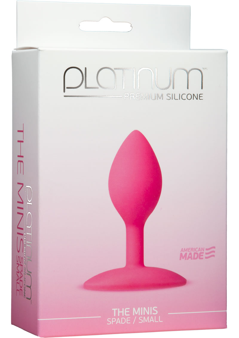 Platinum Premium Silicone The Minis Spade Butt Plug Pink Small 3 Inch