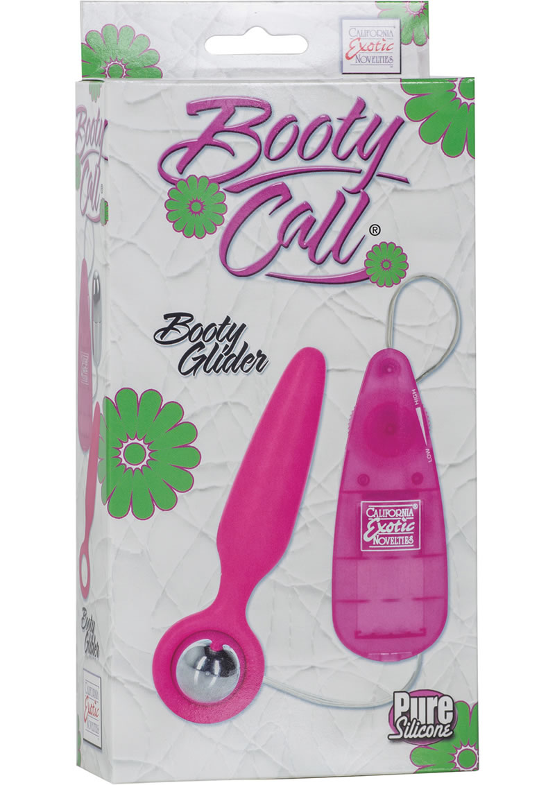 Booty Call Booty Glider Silicone Wired Remote Control Anal Probe Pink 3.75 Inch