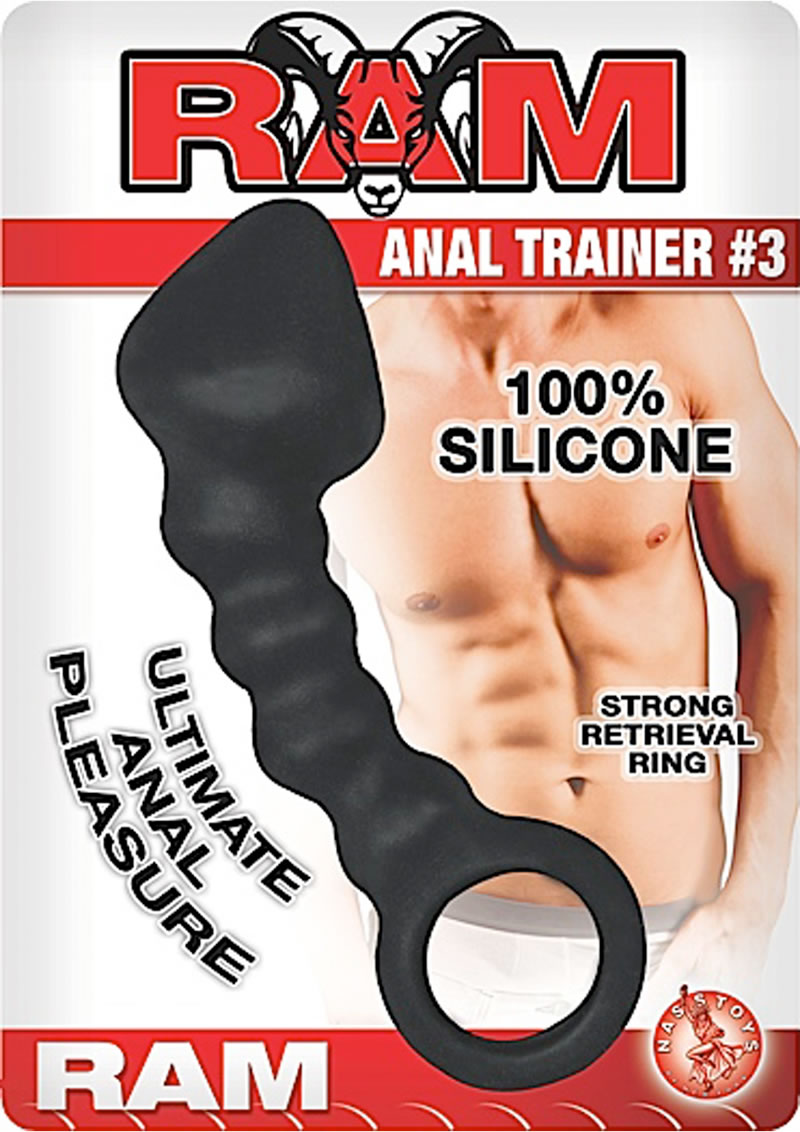 Ram Anal Trainer #3 Silicone Anal Probe Waterproof Black 5.5 Inch