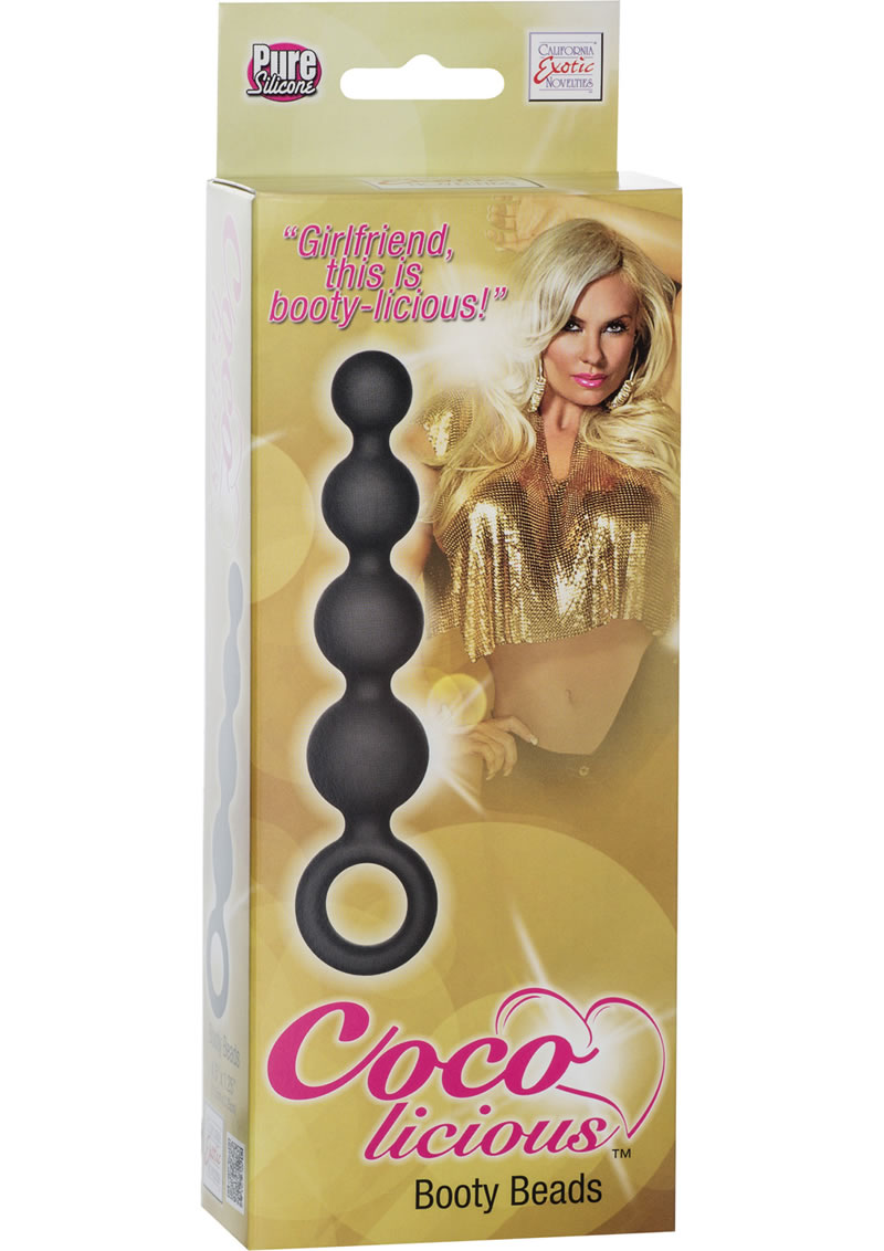Coco Licious Silicone Booty Beads Black 4.5 Inch