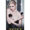 Entice Accessories Feather Nipplettes Nipple Clamps Black