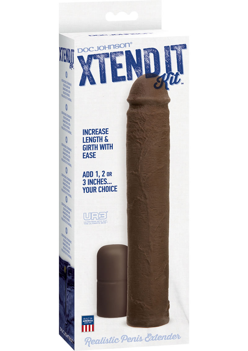 Xtend It Kit Realistic Penis Extender Black 9 Inch