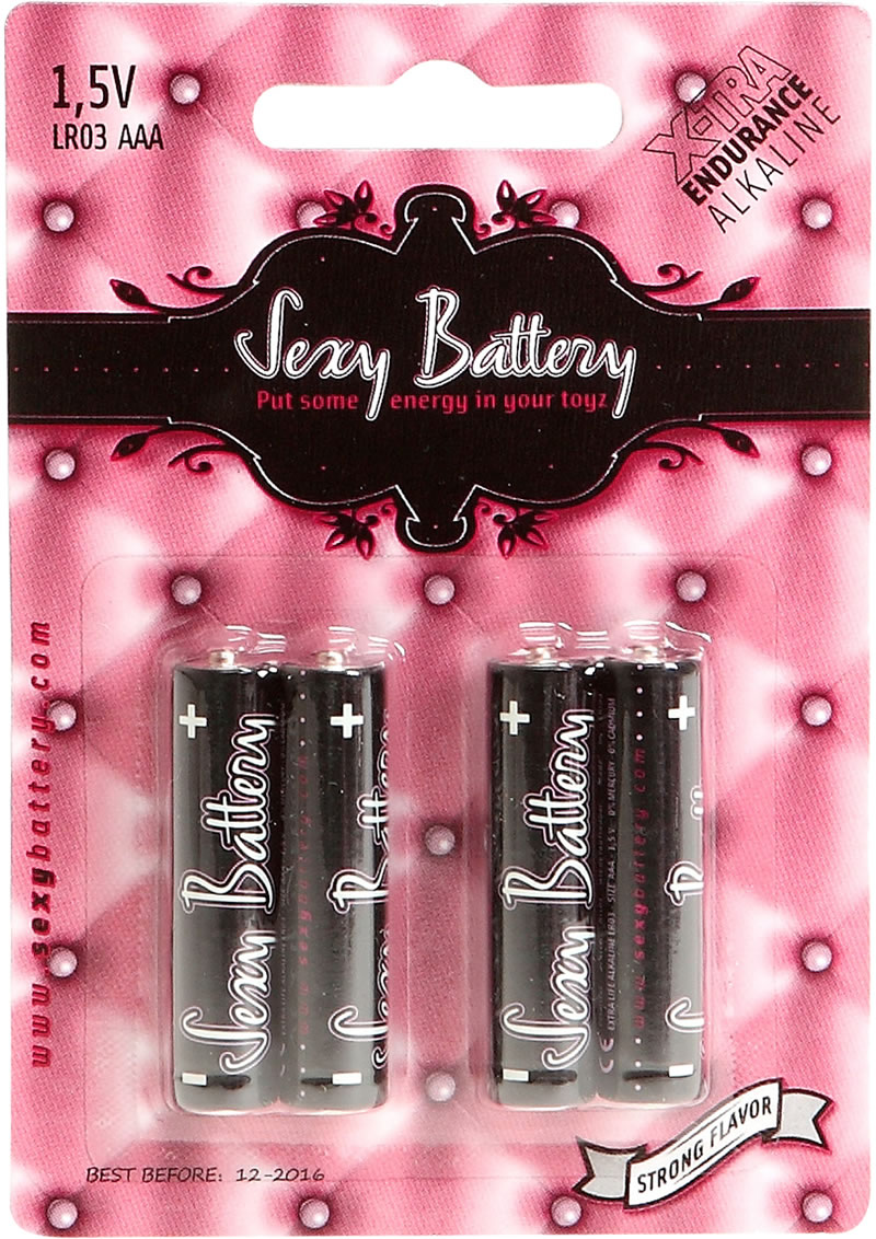 Sexy Battery Xtra Endurance Alkaline LR03 AAA/ 1.5V 4 Each Per Pack