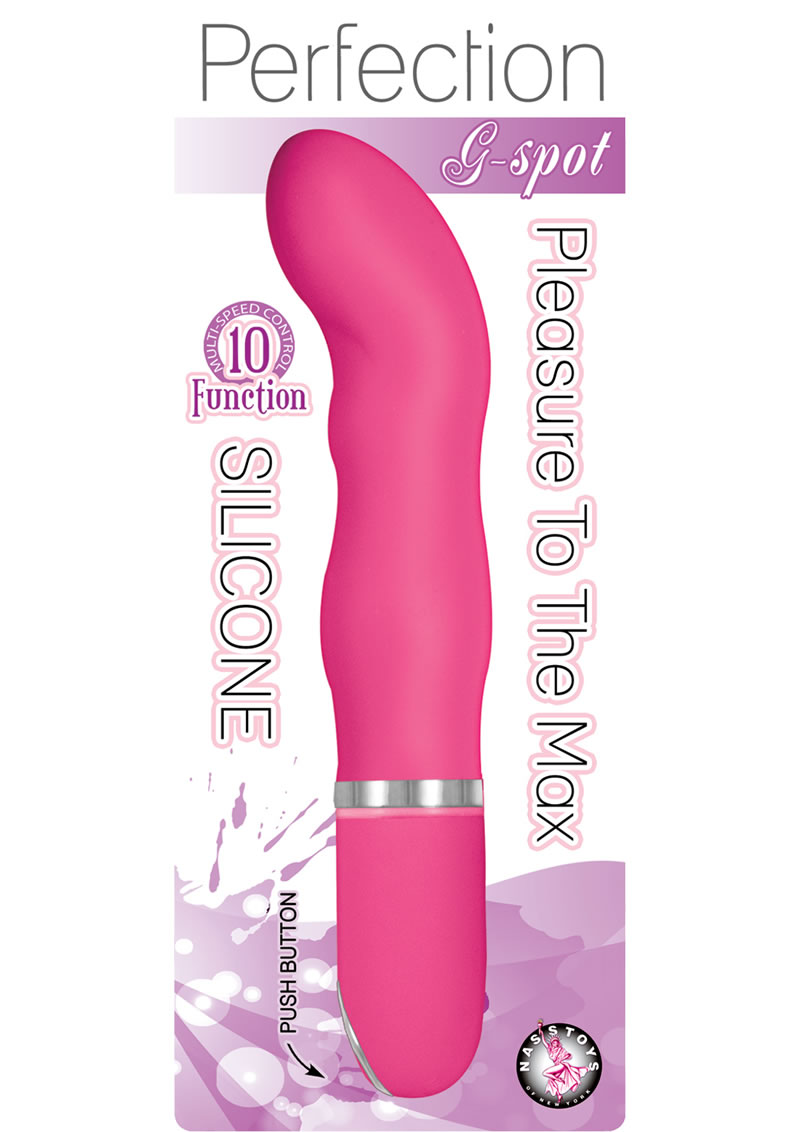Perfection G Spot 10 Function Silicone Vibrator Waterproof Pink 6 Inch