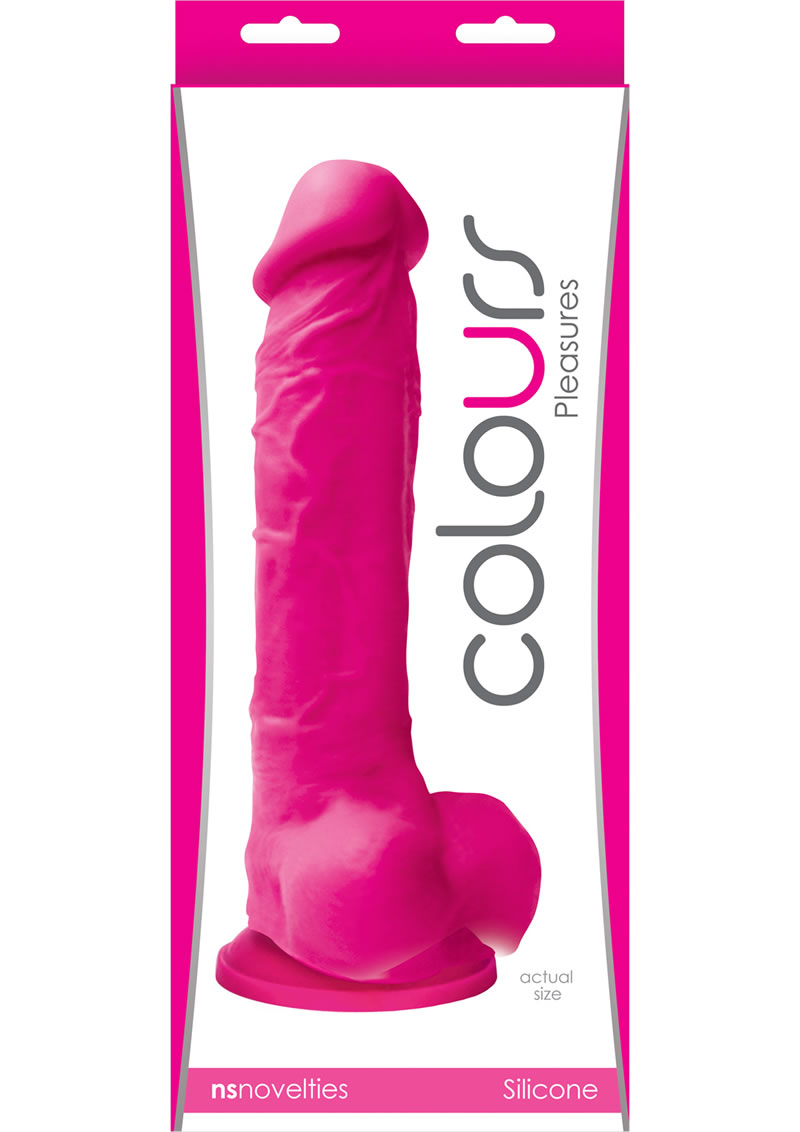 Colours Pleasures Silicone Dong 8 Inch Pink