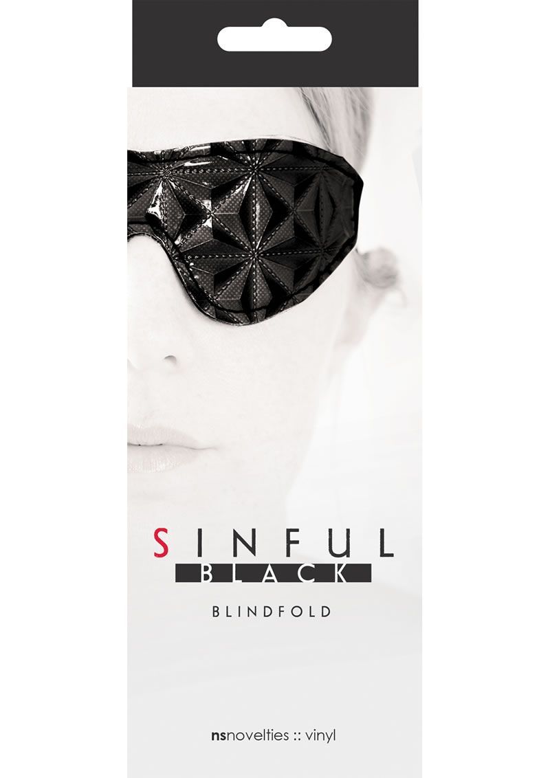Sinful Vinyl Blindfold Black