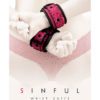 Sinful Vinyl Wrist Cuffs Pink