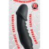 Mack Tuff Ribbed Vibrating Silicone Penis Vibrator Black 5 Inch