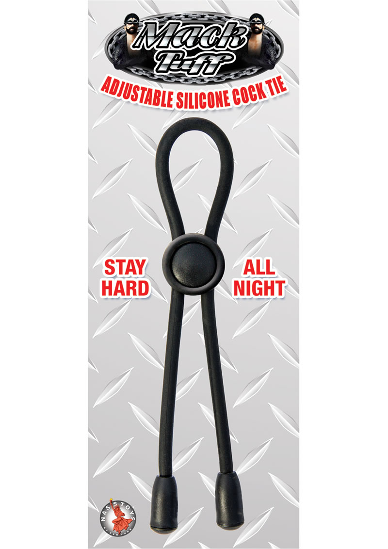 Mack Tuff Adjustable Silicone Cock Tie Black