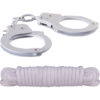 Sinful Metal Cuffs With Keys And Love Rope White