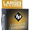 ID Extra Large Lubricated Latex Condoms 3 Each Per Pack