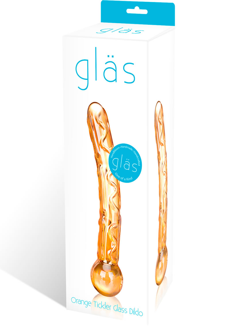Glas Orange Tickler Glass Dildo