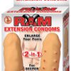 Ram Extension Condoms Latex Extender Sleeves Flesh 2 Each Per Box