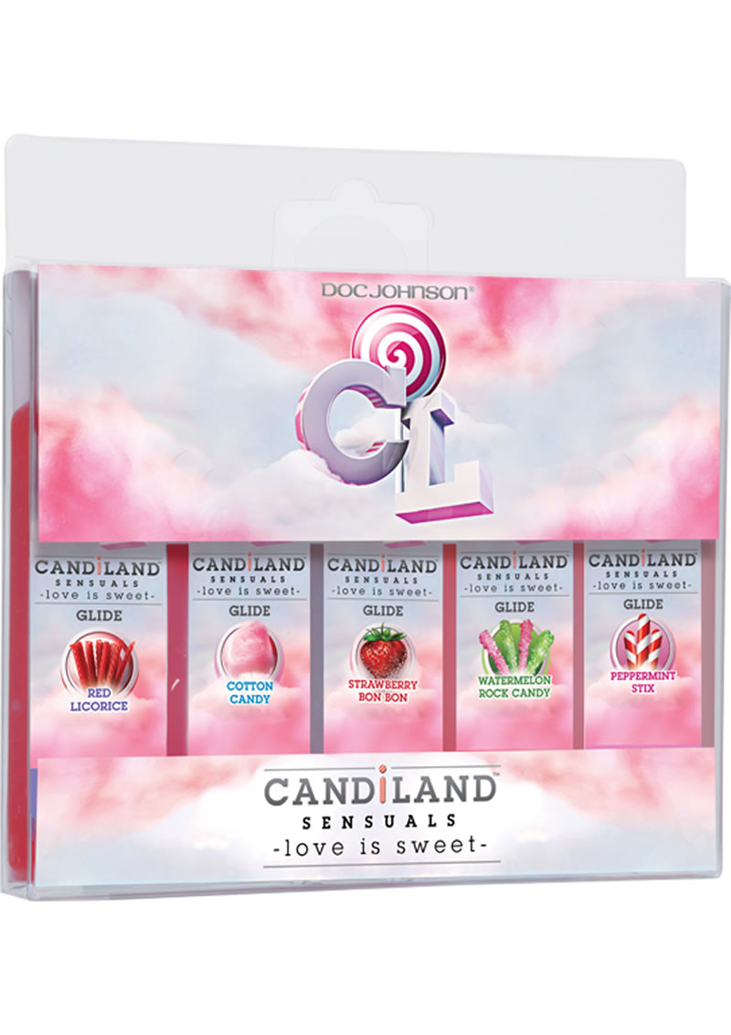 Candiland Sensuals Flavored Body Glide Assorted 5 Pack 1 Ounce Each