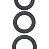 Dr.Kaplan Silicone Support Rings Black 3 Sizes Per Pack