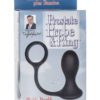 Dr. Kaplan Prostate Silicone Probe With Cockring Black 3.5 Inch