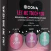 Dona Let Me Touch You Pheromone Infused Scented Massage Oil Gift Set 3Each 1 Ounce Bottle