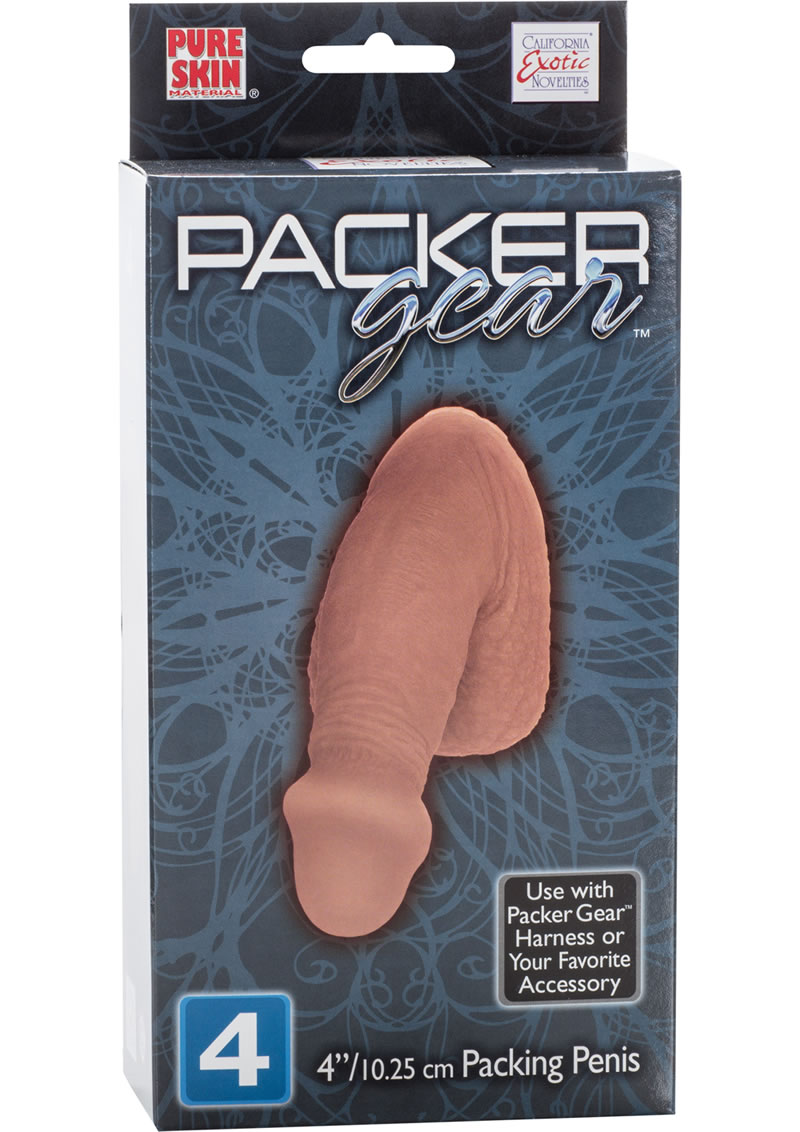 Packer Gear Packing Penis Dong 4 Inch Brown