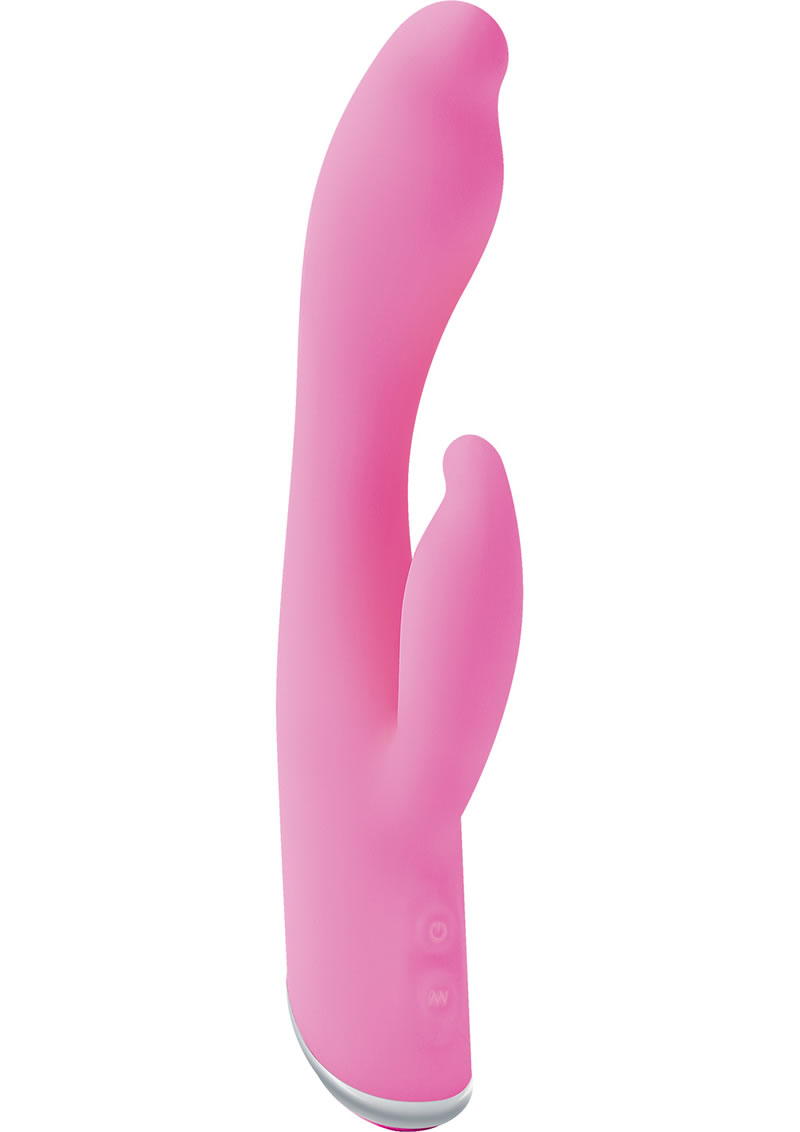 Adam and Eve Silicone G-gasm Rabbit Vibe Waterproof 8 Inch Pink
